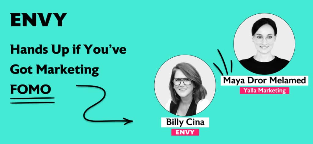 Hands up if you've got marketing FOMO 🙋🏻_♀️🙋🙋🏽_♂️ Marketing Envy's got your back